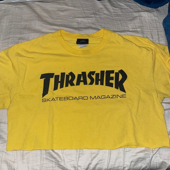 Thrasher Tops - cropped thrasher shirt